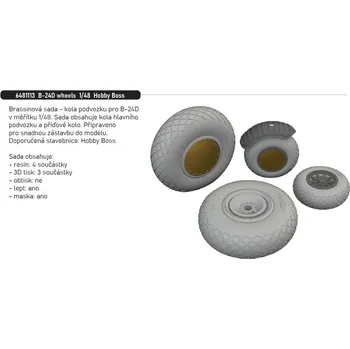 Plastikový model Eduard 1/48 B-24D wheels (HOBBY BOSS)
