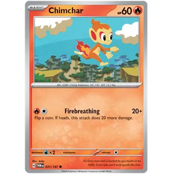 Karetní hra Pokémon TCG Chimchar 031/167 - Reverse Holo