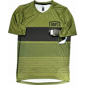 Pánské tričko 100% Pánské tričko 100% AIRMATIC Jersey krátký rukáv Army vel. M (NOVINKA 2023)