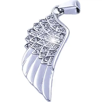 Přívěsek Ocelový přívěsek - Andělské Křídlo / Angel´s Wing / White St. (8197)