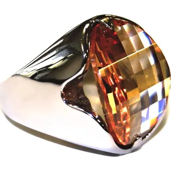 Prsten Ocelový prsten - Orange Stone I.