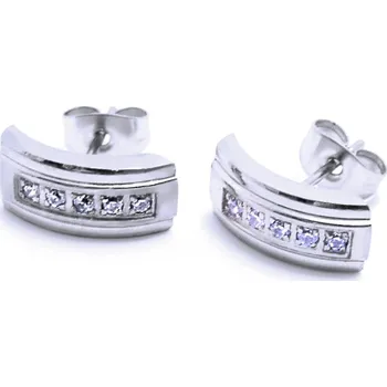 Náušnice Ocelové Náušnice EXEED - Oblé Obdélníky / Kameny (5066)