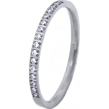 Prsten Ocelový Prsten - Leštěný s Kameny (42454)