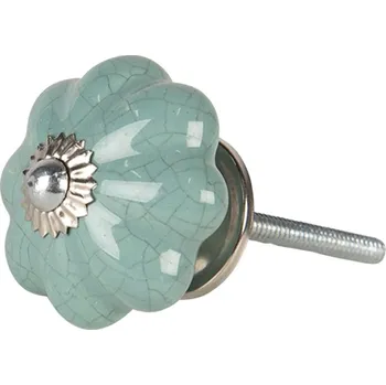 Dveřní kování Keramická úchytka ve tvaru květiny – 4x4 cm