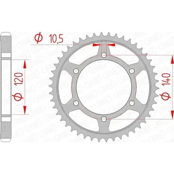 Nářadí na motocykly Ocelové standardní zadní kolo AFAM 16603 - 530 16603-42
