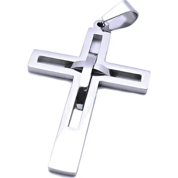 Přívěsek Ocelový přívěsek - Kříž / Cross / Shiny (6883)