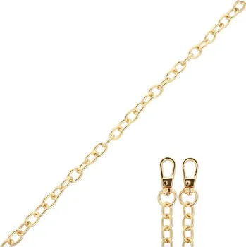 Řetízek Řetízek na kabelku s karabinou 130cm zlatá