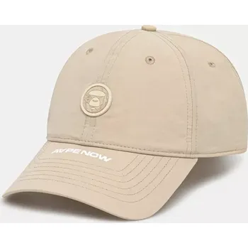 Kšiltovka Kšiltovka AAPE Now pánská, béžová barva, hladká, AAPCPM5176XXO, ONE SIZE, 80X