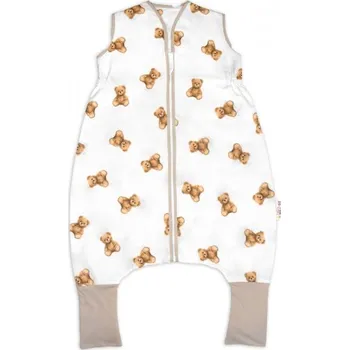 Spací pytel pro miminko Letní spací vak se zahrnovacími nohavičkami, bavlna, Míša - bílý s potiskem, M