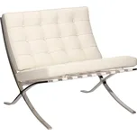 Křeslo BA1 přírodní bílá kůže