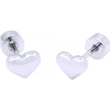 Náušnice Ocelové náušnice - srdíčka / kulička / šroubek (45112)