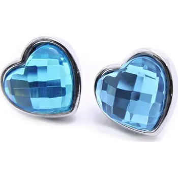 Náušnice Ocelové náušnice EXEED - Modré Srdce / Blue Heart (3674)