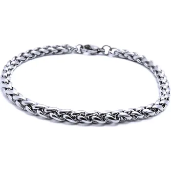 Módní doplněk Ocelový náramek - Řetěz Pletený / Celtic 0,6 cm (020)