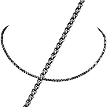 Řetízek Ocelový řetízek - Ploché Kroužky / Černá patina (43319)