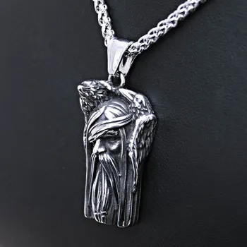 Přívěsek Ocelový přívěsek - Odin / Huginn / Muninn / s řetízkem nebo bez řetízku (2023)