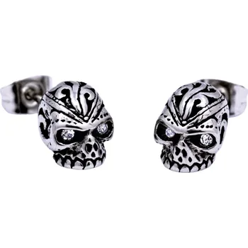 Náušnice Ocelové náušnice - Lebky / Kamenné oči (42726)