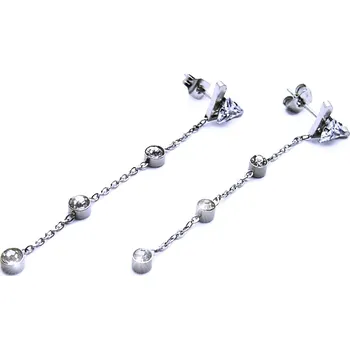 Náušnice Ocelové náušnice EXEED - Pendulous / Shiny / Stones (40286)