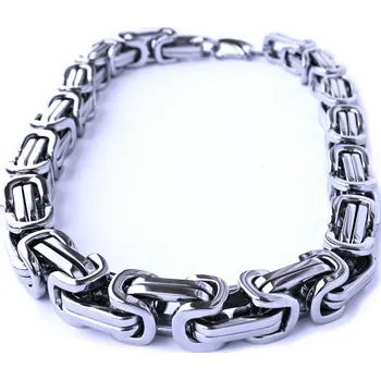 Náhrdelník OCELOVÝ NÁHRDELNÍK - KRÁLOVSKÁ VAZBA 1,5 cm / MASSIVE KING´S CHAIN (019)