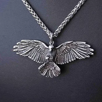 Přívěsek Ocelový přívěsek - Havran / Raven / Bez řetízku nebo s řetízkem