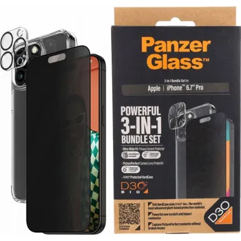 PanzerGlass PanzerGlass iPhone 15 Pro Max 3 v 1 Privacy Pack