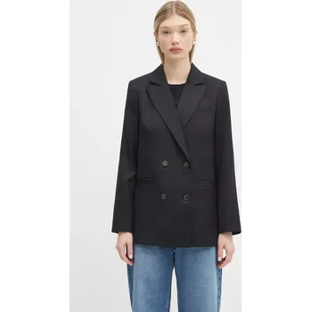 Dámské sako Vlněné sako A.P.C. veste lucy černá barva, hladká, WOAPO.F03212, 34, 99X