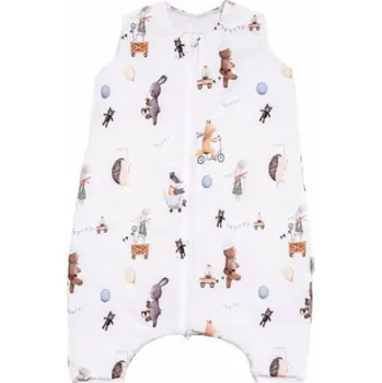 Spacák PULP BAMBOO Celoroční spací pytel s ponožkami 1 TOG - Zvířátka na cestách - od 1 do 2,5 roku