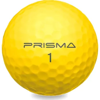 Golfový míček Masters Prisma Titanium 2 vrstvé golfové míčky 12ks žluté lesklé