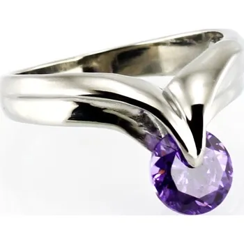 Prsten Ocelový prsten - Fialový Kámen / Violet (5560)