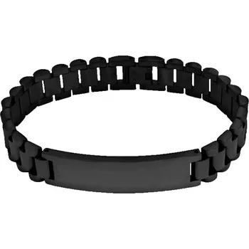 Náramek Ocelový náramek - Černý / Black / Destička