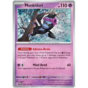 Sběratelská karetní hra Pokémon TCG Munkidori 095/167 - Holo