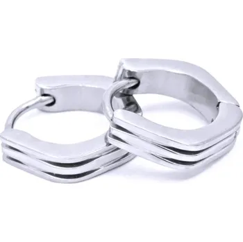 Náušnice Ocelové náušnice EXEED - Kosené Kroužky 1,4 cm (42129)