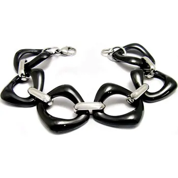 Náramek Ocelový náramek - Černá Keramika / Ceramic Black 234735
