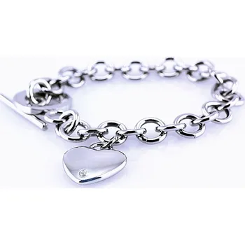 Šperk Ocelový náramek - Srdce/Heart/Stone (5299)