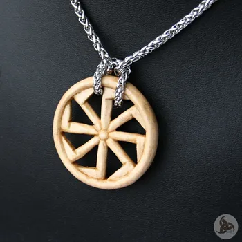 Souprava šperků Ocelový náhrdelník - Přívěsek Kolovrat (Lípa) 01 + Řetízek Celtic