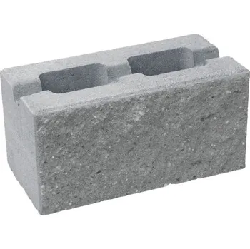 Plot Tvárnice plotová CS BETON Blok 20 jednostranně štípaná s prořezem šedá – 400 × 200 × 200 mm