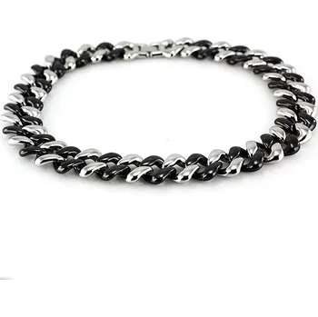 Náhrdelník Ocelový Náhrdelník - Černá Keramika / Steel / Ceramic Black (6430)