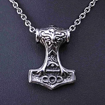 Přívěsek Ocelový Přívěsek - Thorovo kladivo / Mjolnir Hammer /Small (019)