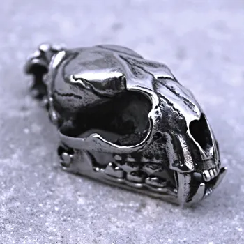 Přívěsek Ocelový přívěsek - Leopardí lebka / Leopard Skull