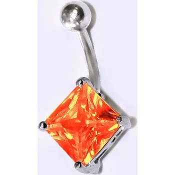 Piercing Pupíkovka - Orange Square 001 (1,6 x 12mm)
