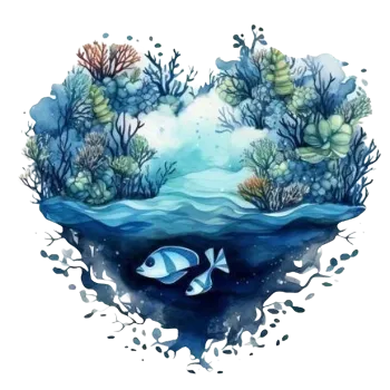 Nažehlovací obrázek - srdce oceán II (10,0 x 9,65 cm)
