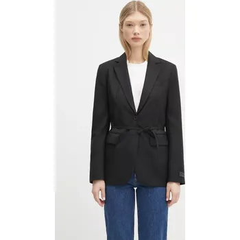 Dámské sako Vlněné sako Kenzo černá barva, jednořadé, FF52VE2619RA.99, 38, 99X