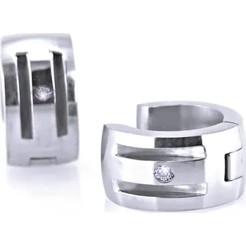 Náušnice Ocelové náušnice EXEED - Kroužky 13 mm / Výbrus / Kamínek (2024)