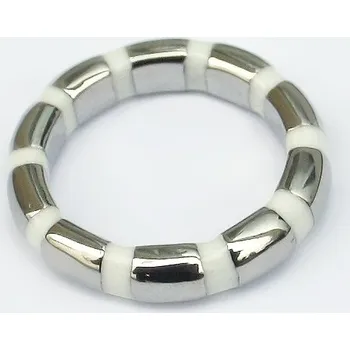 Prsten Ocelový prsten - White 02