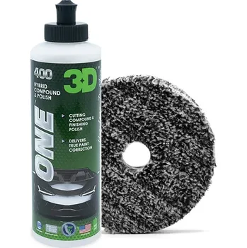 3D SET: One Hybrid 237ml + Buff and Shine Uro-Fiber Uni Pad 125mm - sada pro jednokrokové leštění