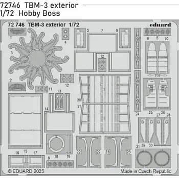 Plastikový model Eduard 1/72 TBM-3 exterior (HOBBY BOSS)