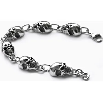 Náramek Ocelový náramek - Lebky / Skulls (017)