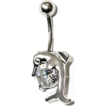 Piercing Pupíkovka - Delphine Heart 001 (1,6 x 10 mm)