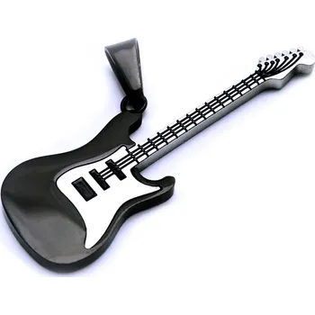 Přívěsek Ocelový přívěsek - Kytara / Guitar / Black (6898)