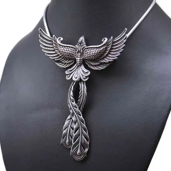 Přívěsek Ocelový Přívěsek - Bájný pták Fénix / bez řetízku / s řetízkem (V022)