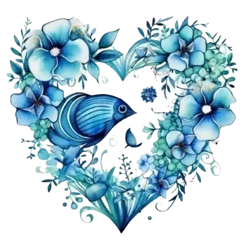 Nažehlovací obrázek - srdce oceán III (10,0 x 9,4 cm)